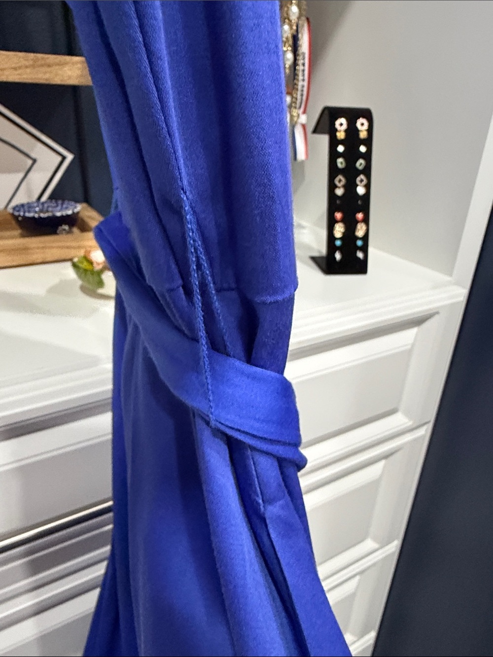 Karl Lagerfeld Royal Blue Shirtwaist Midi Dress SZ4 - Picture 7 of 12